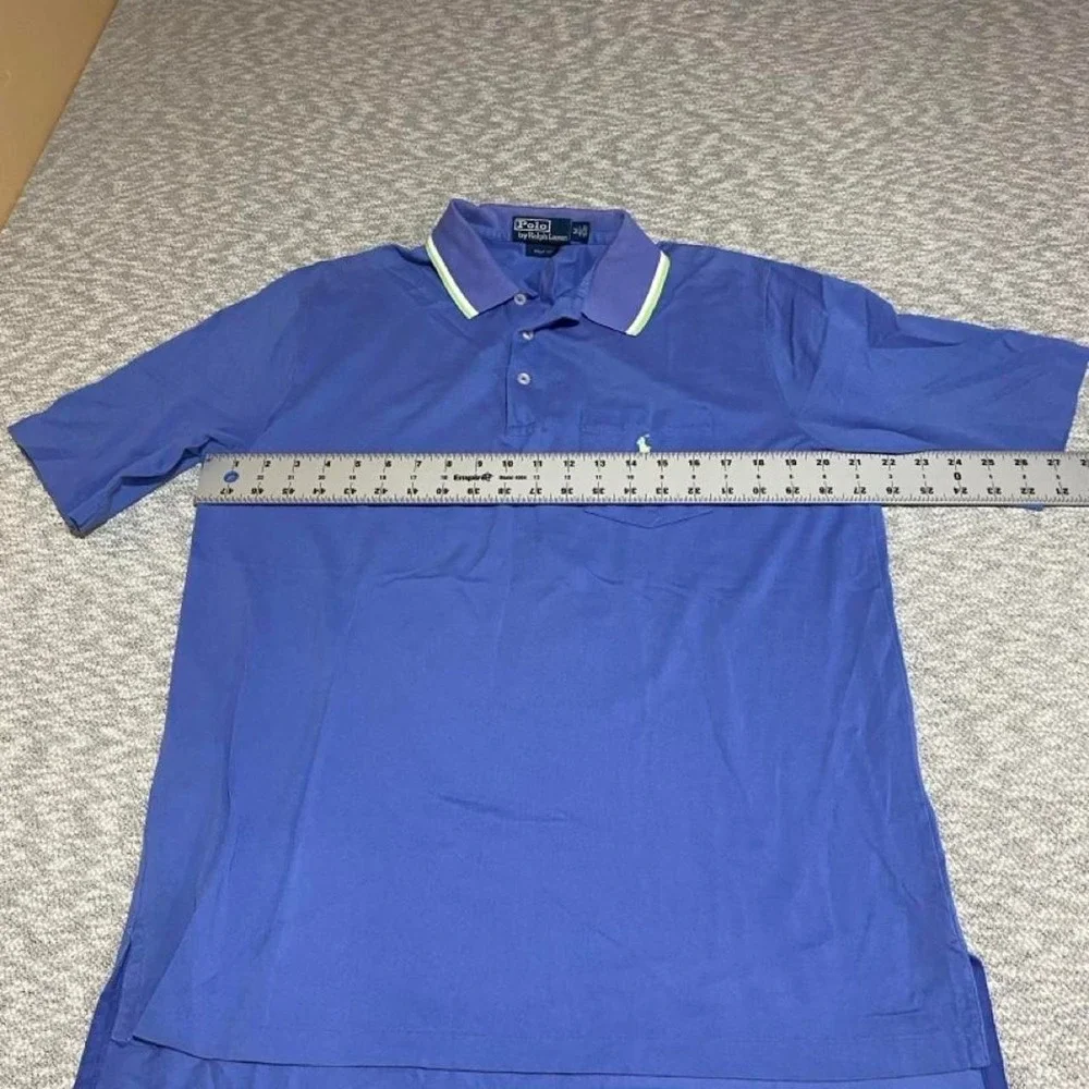 Polo Ralph Lauren Golf Fit Blue Pima Cotton Polo Shirt Men M. SKU-B77